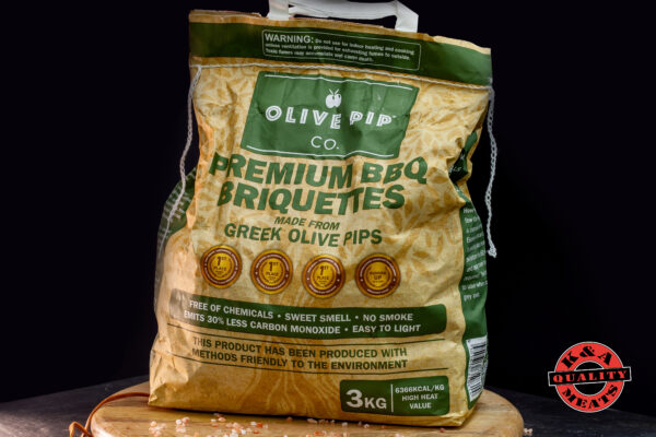 Olive pip BBQ Briquettes